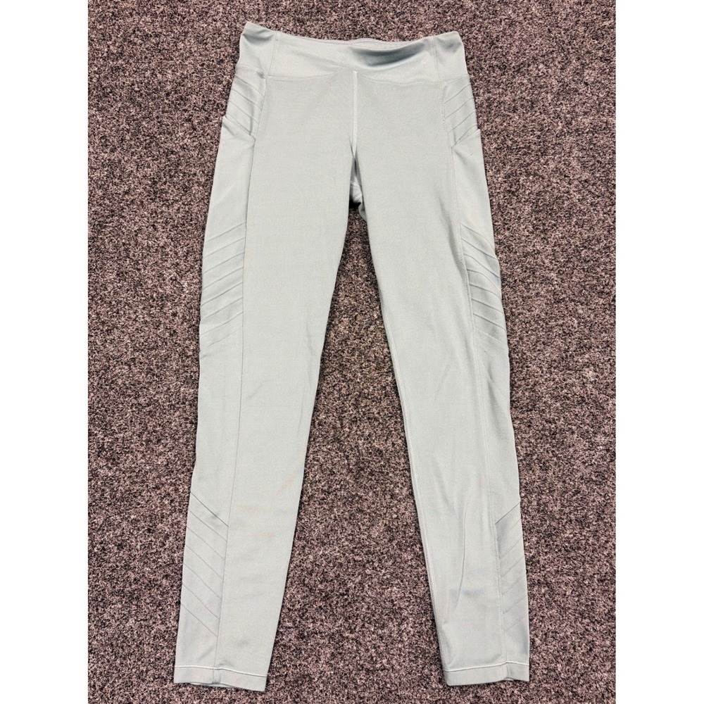 Athleta Girl Leggings XL 14 Green Moto-Vation 2.0 Tight Pockets Activewear Moto
